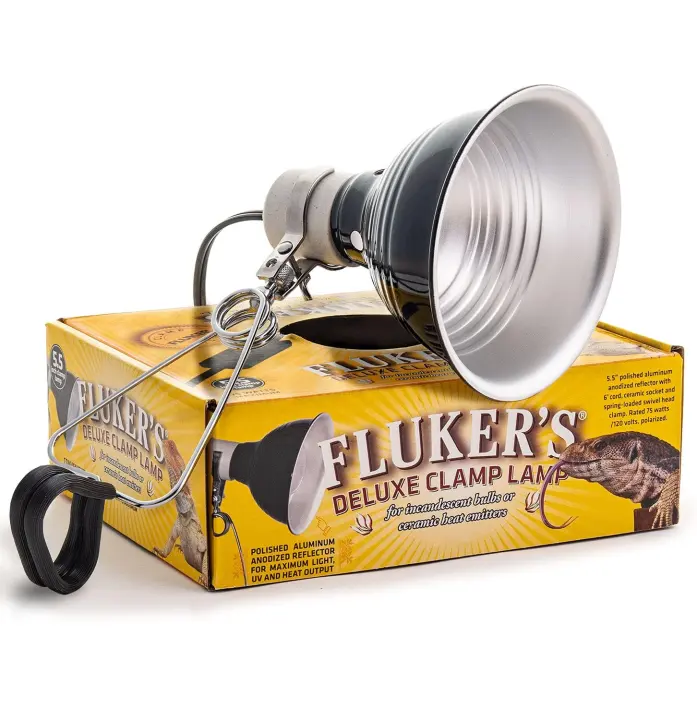 Clamp-On Dome Lamp for Reptile Basking — Heavy-Duty 5.5"